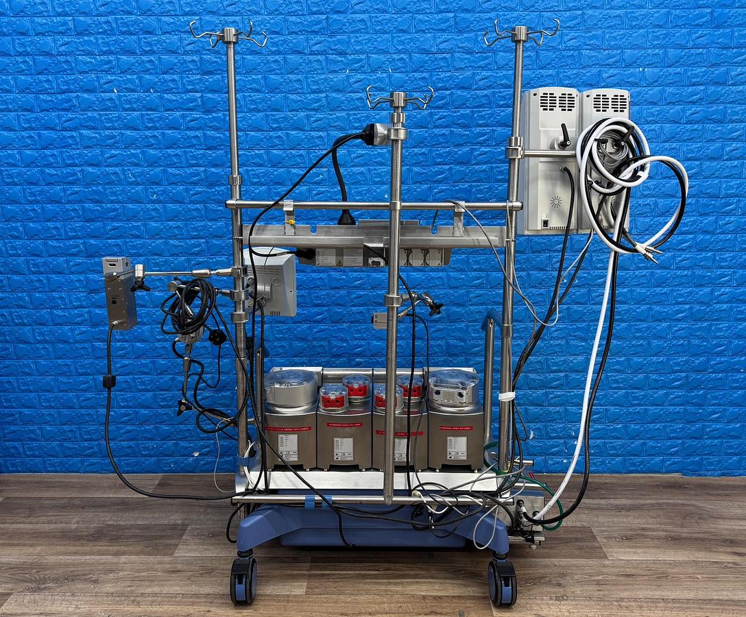 Used LivaNova Sorin Stockert S5 Heart Lung machine 2x S5 RP150 Pumps 2x S5 DRP85 Dual Pumps Sorin CP5 Sorin SP6 Bubble Detector SN: 28E03054 YOM: 2013