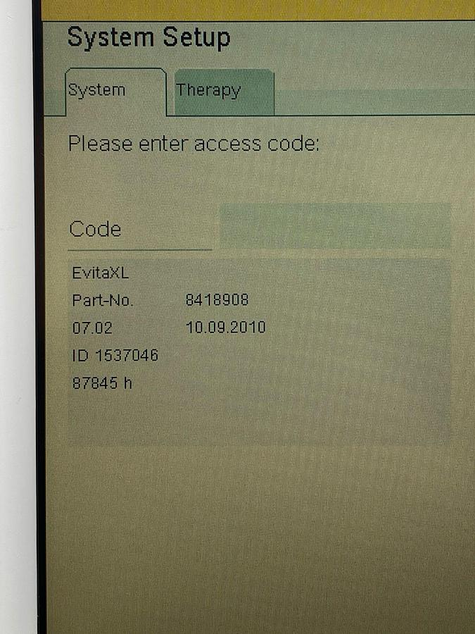 Used DRAEGER Evita XL Ventilator YOM: 2008