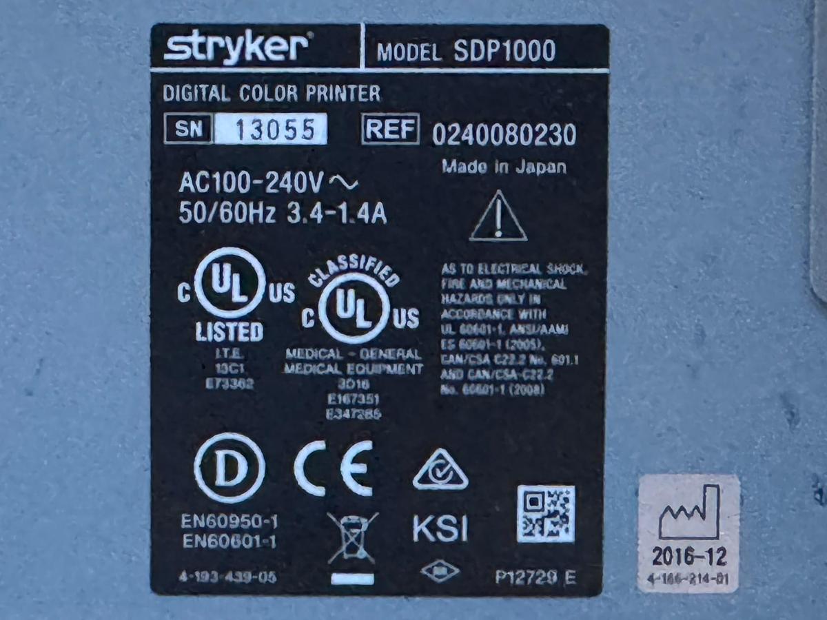 Used Stryker 1688 4K Laparoscopy Tower