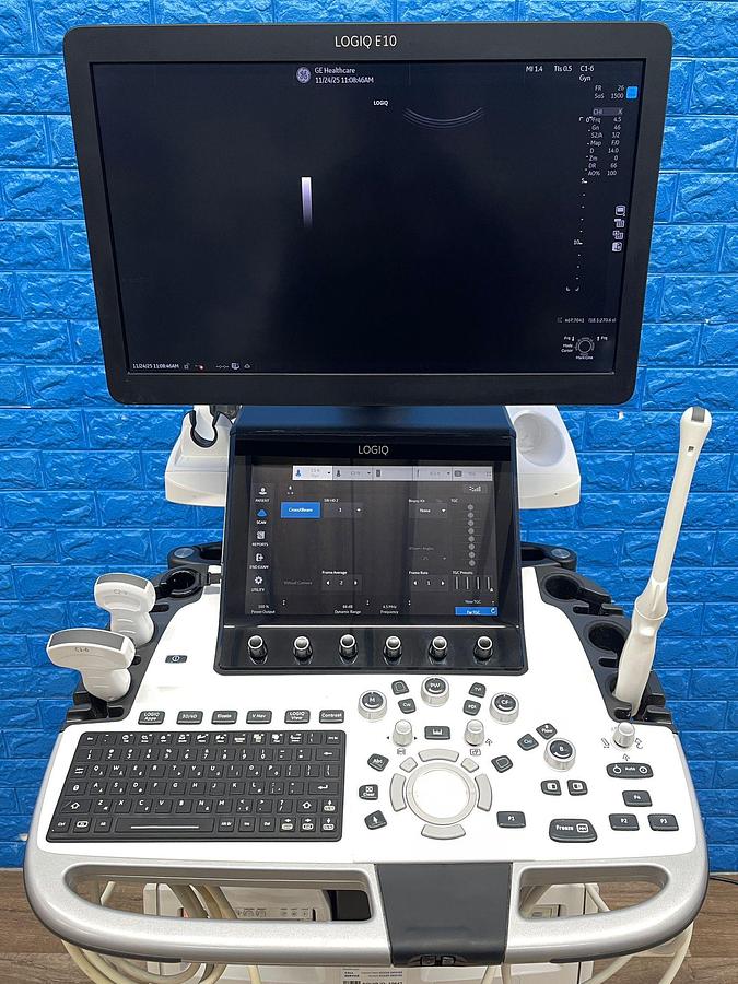 Used GE Logiq E10 Ultrasound YOM: 2019 Probes C1-6-D YOM: 2019 C2-9-D YOM: 2019 IC5-9-D YOM: 2024