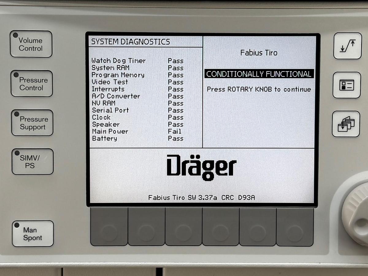Used Dräger Fabius Tiro  YOM: 2011 