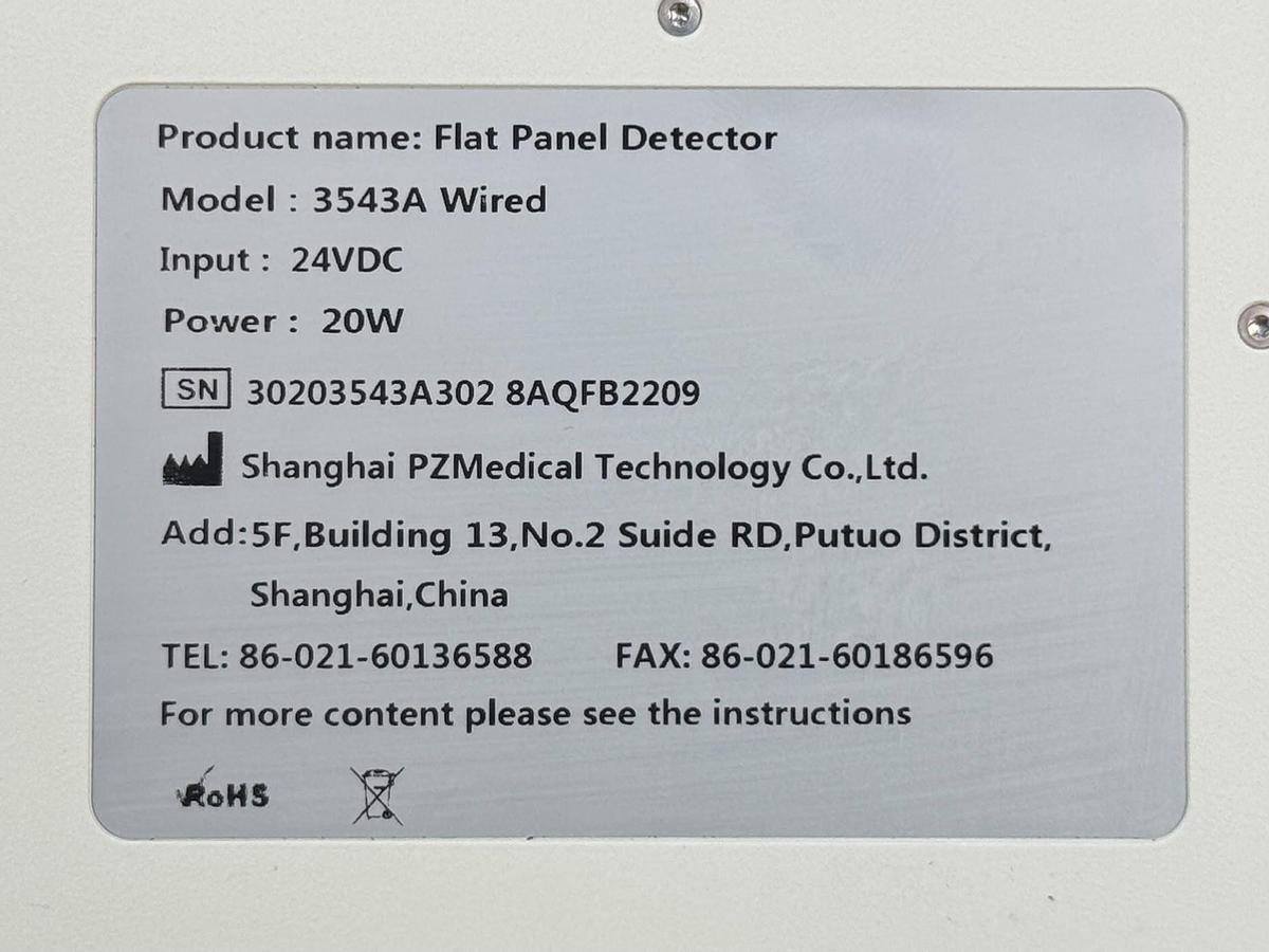 Used Flat Panel Detector Model: 3543A Wired