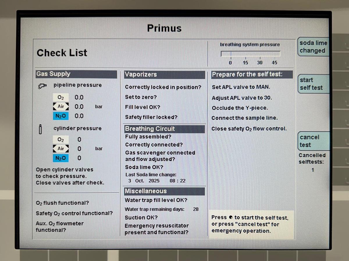 Used Dräger Primus Infinity REF: 8607500-38 YOM: 2014