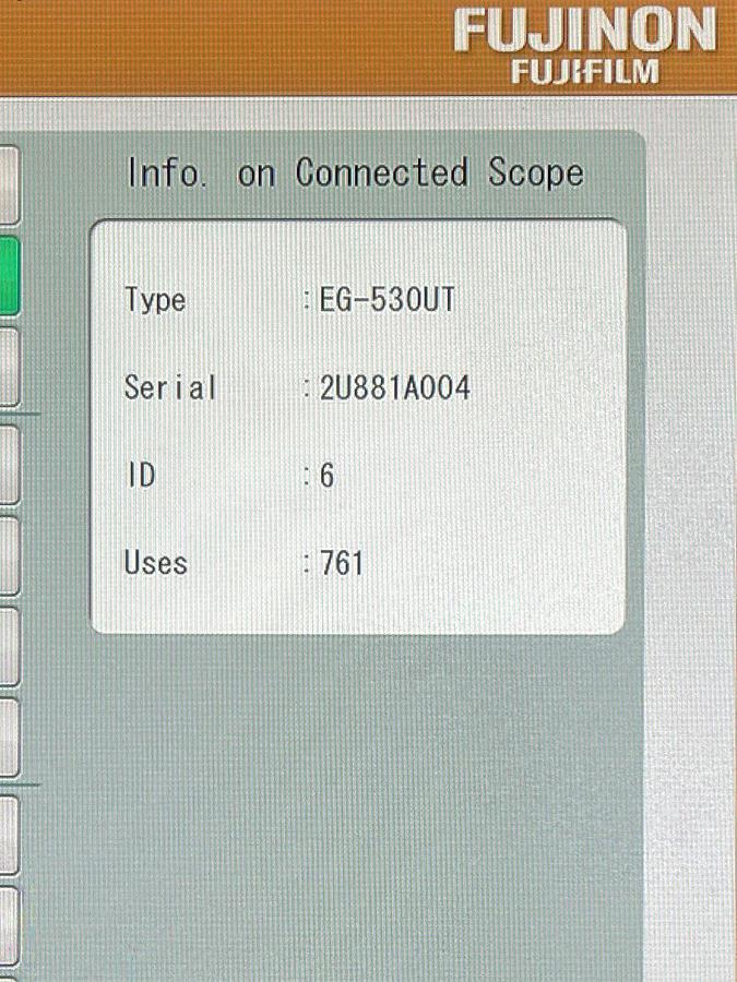 Used Fujinon Scope Model: EG-530UT YOM: 2008 
