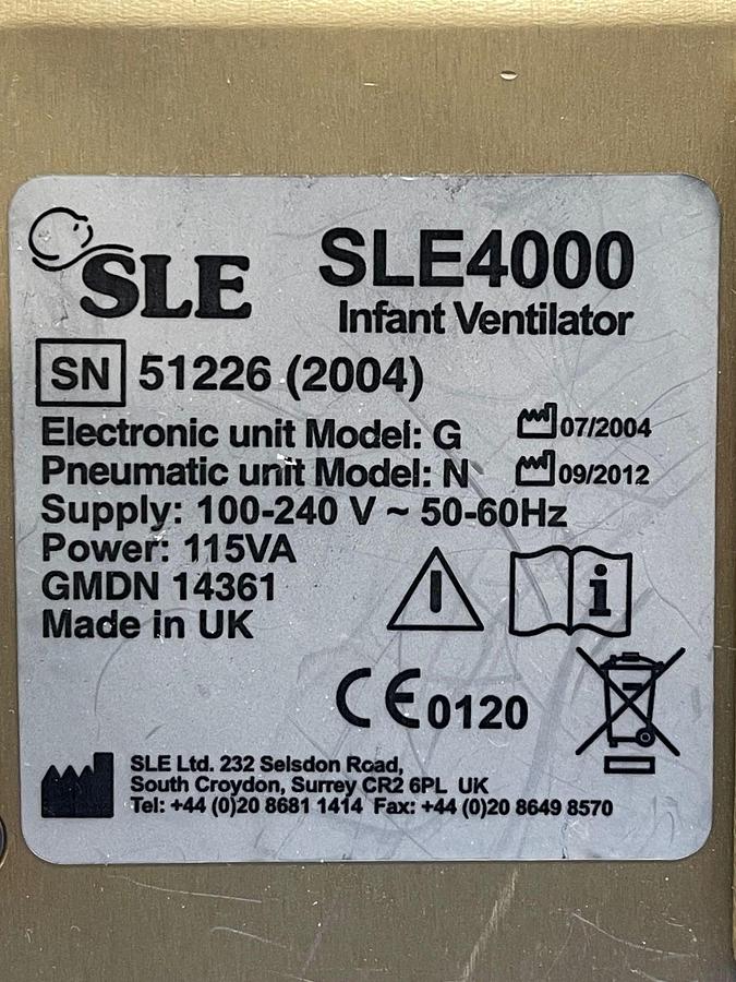 Used SLE 4000 Ventilator