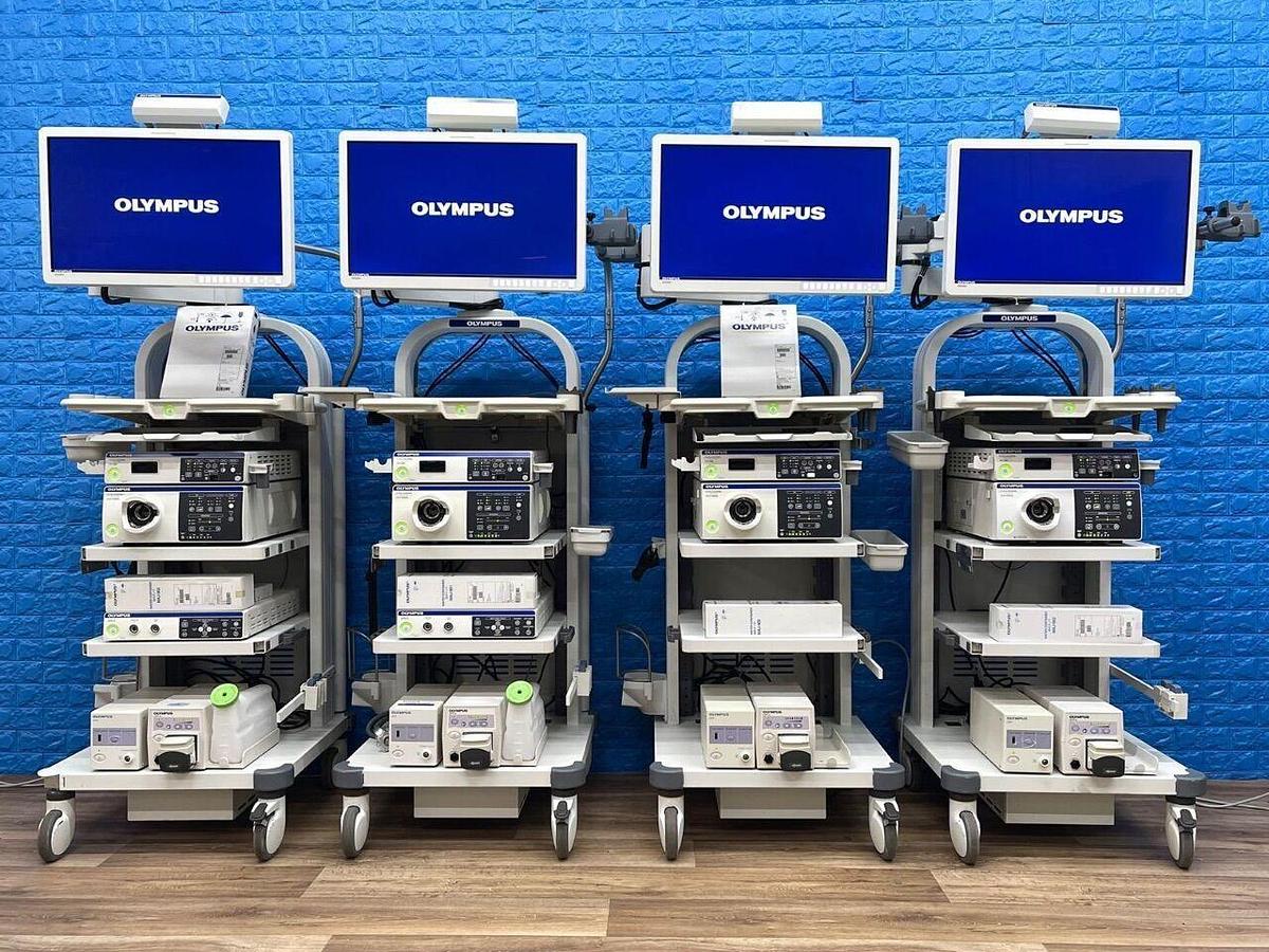 Used OLYMPUS CV-290 CLV-290 Complete Towers with 290 HD Gastro and 290 HD Long colonoscope Endoscopy Processor
