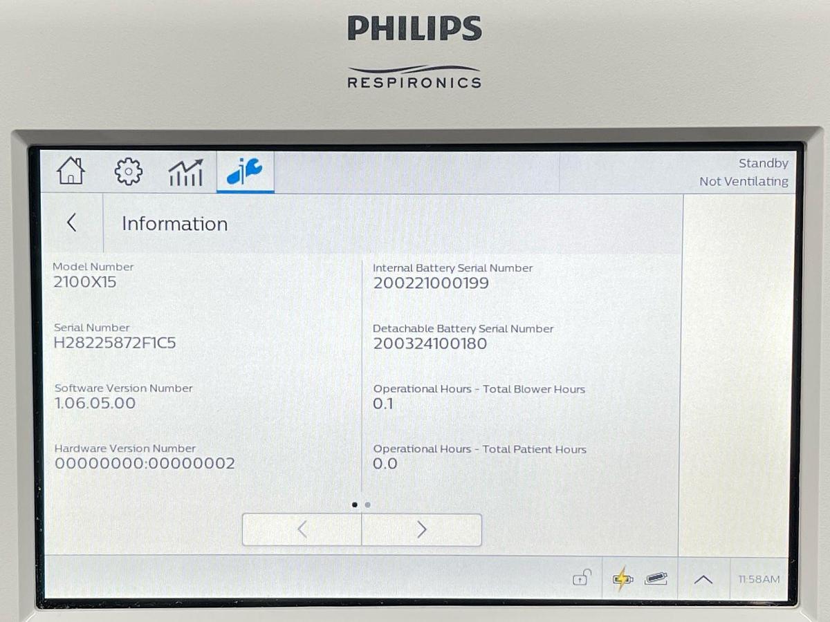 Used Philips Trilogy EVO Ventilator -5 pieces