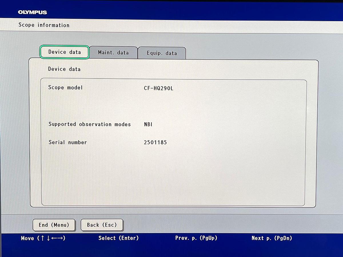 Used Olympus CF-HQ290L Colonoscope