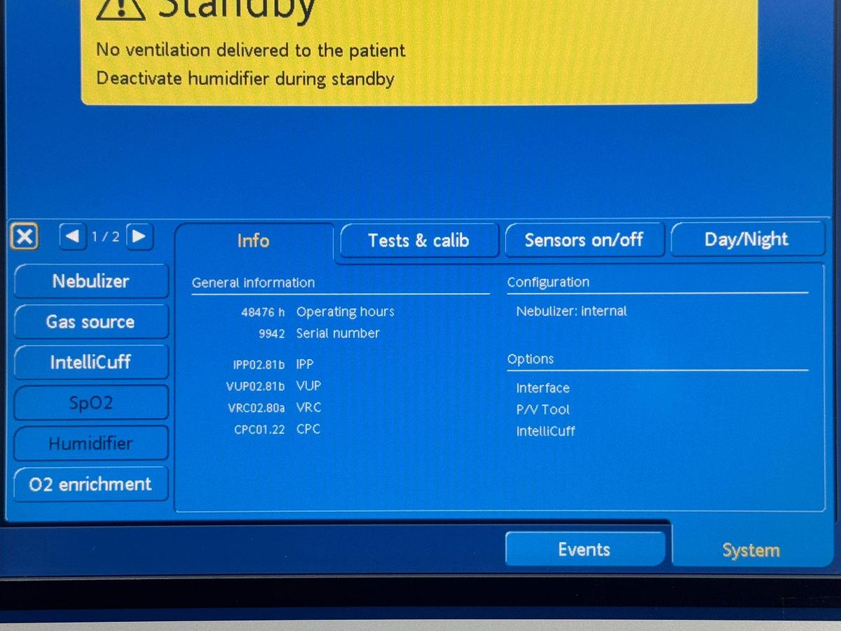 Used Hamilton G5 Ventilator  Hours: 48476 YOM: 2015 