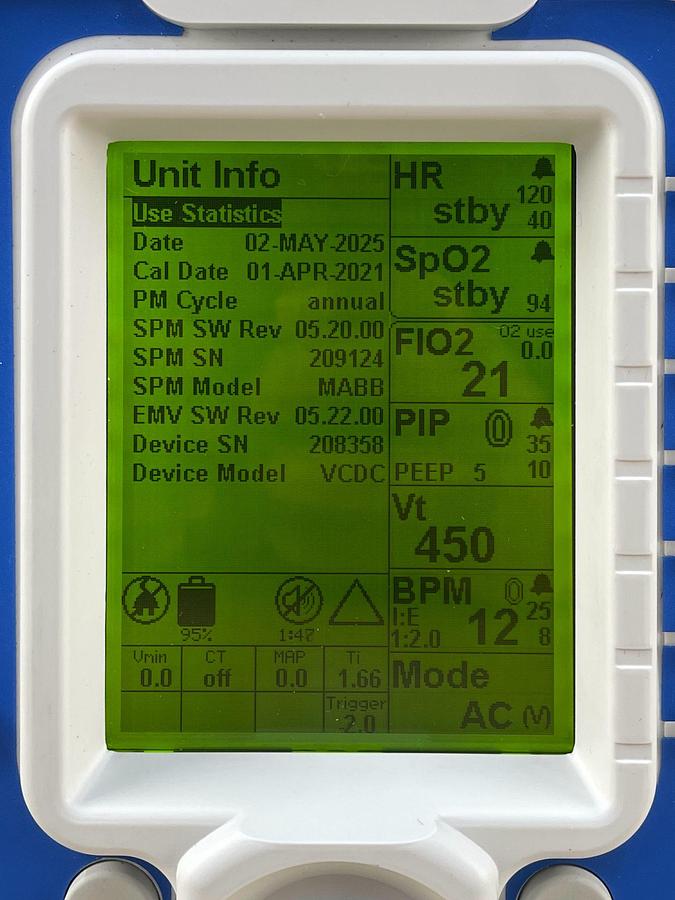 Used ZOLL 731 ventilator, YOM: 2019 Ventilator
