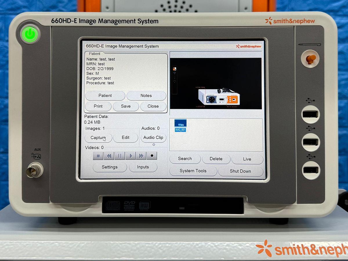 Used Smith & Nephew System Sony LED Monitor 26 Inch YOM: 2018 Smith & Nephew 660HD-E Image Management System YOM: 2021 Smith & Nephew LENS Integrated HD System YOM: 2018  Karl Storz Electronic Endoflator 264305 20  Smith & Nephew HD Camera Head 