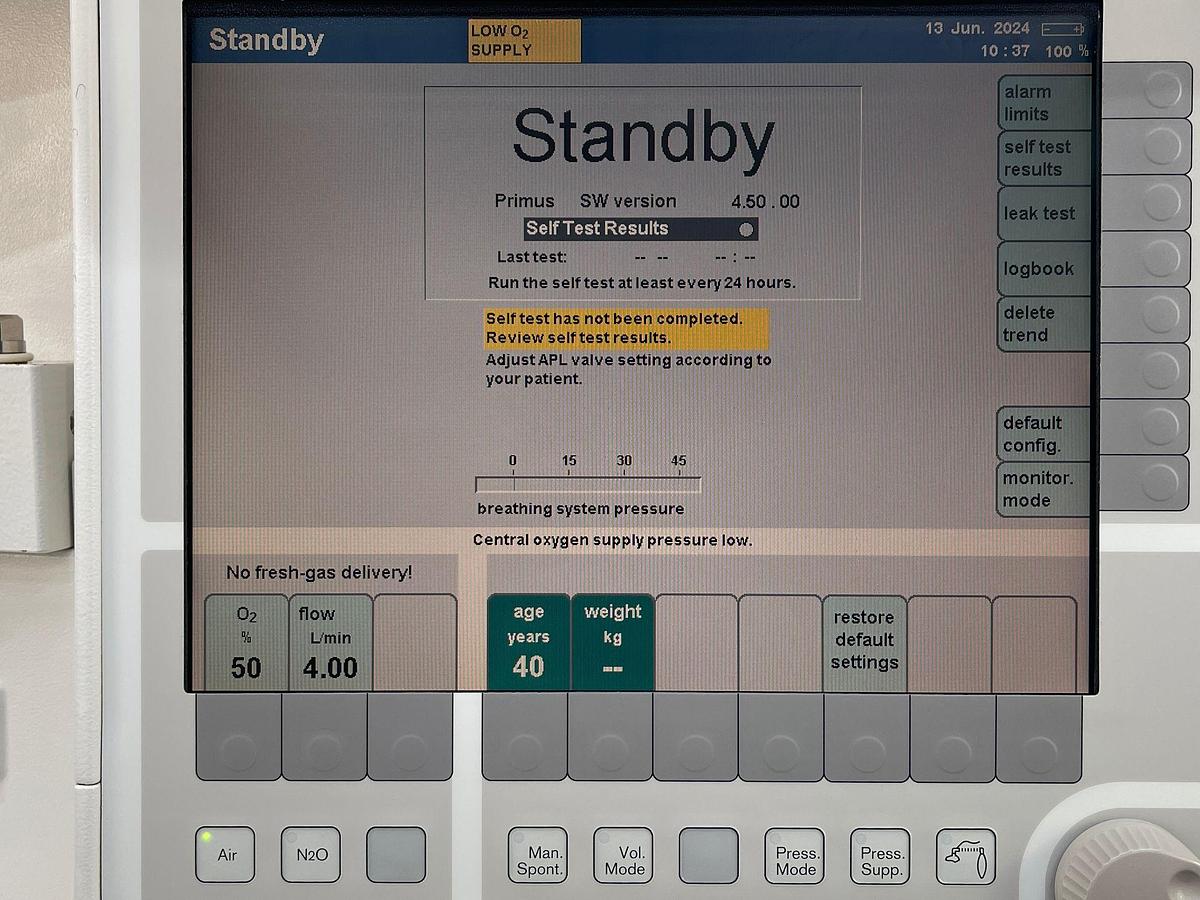 Used Dräger Primus Anaesthesia  YOM: 2005 SN: ARWL-0126.