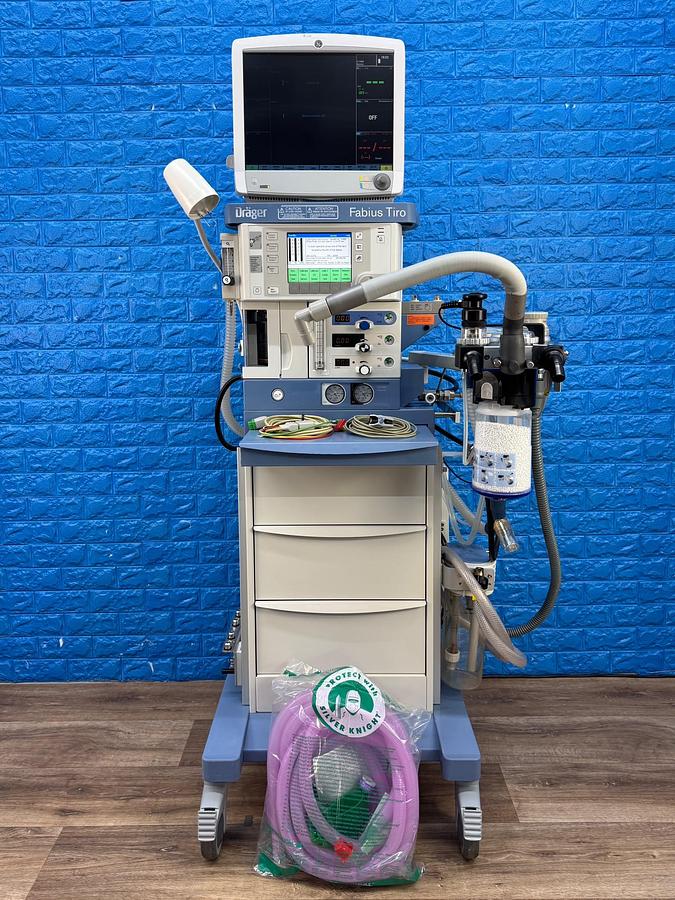 Used Dräger Fabius Tiro YOM: 2011  Include GE B650 Patient Monitor YOM: 2013 With SPO2 & ECG Cables