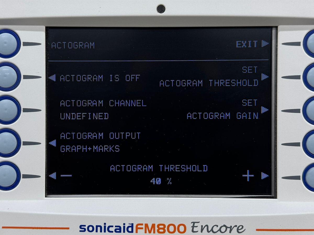 Used Huntleigh Sonicaid FM 800 Encore ECG SN: 751CX0401627-15 Include sonicaid IPX7 US Probe 
