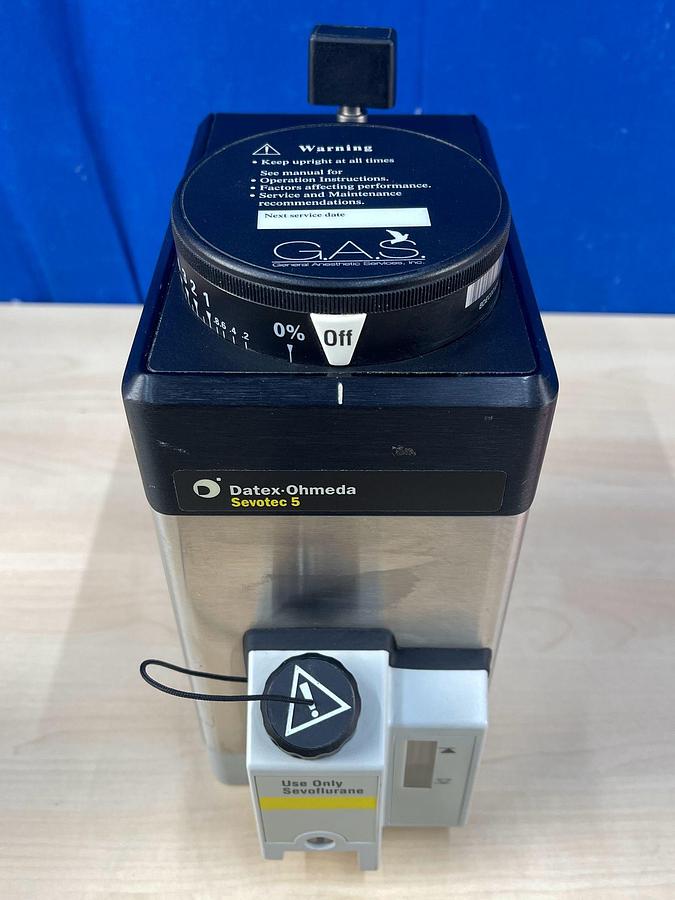 Used GE Datex-Ohmeda Tec 5 Sevoflurane Vaporiser.