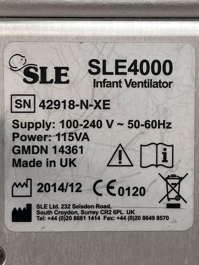 Used Used SLE 4000 Ventilator