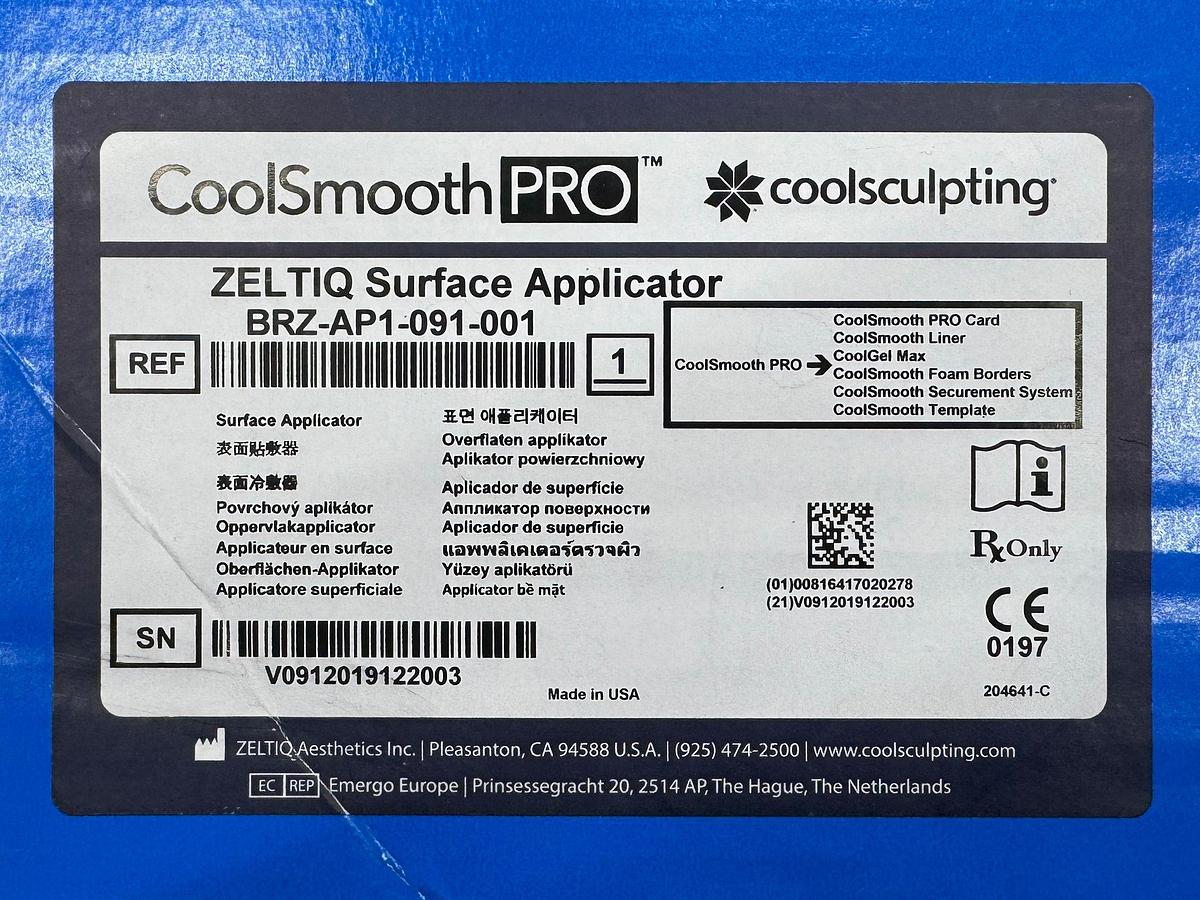 Used Zeltiq Coolsculpting Cryolipolysis Systems YOM: 2015