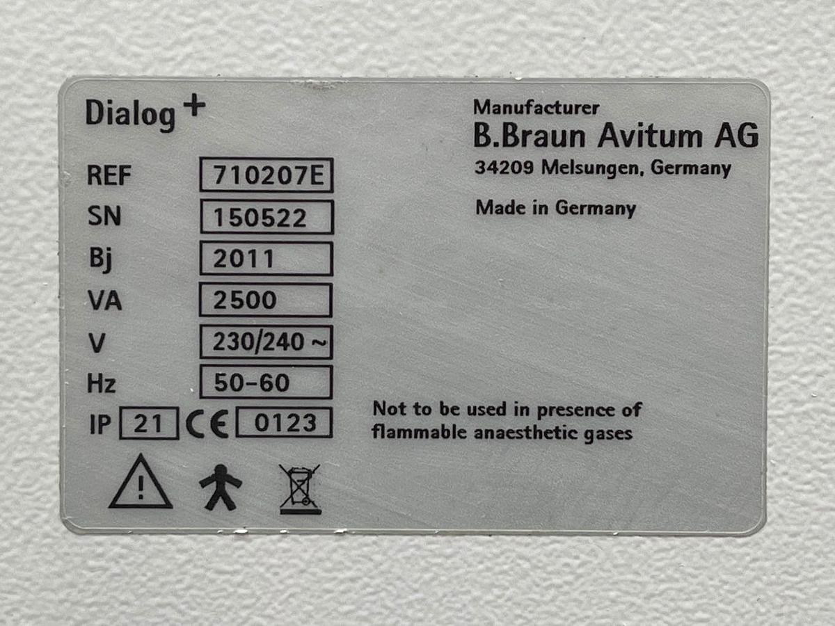 Used B BRAUN Dialog + Adimea, YOM: 2011 -8 pieces