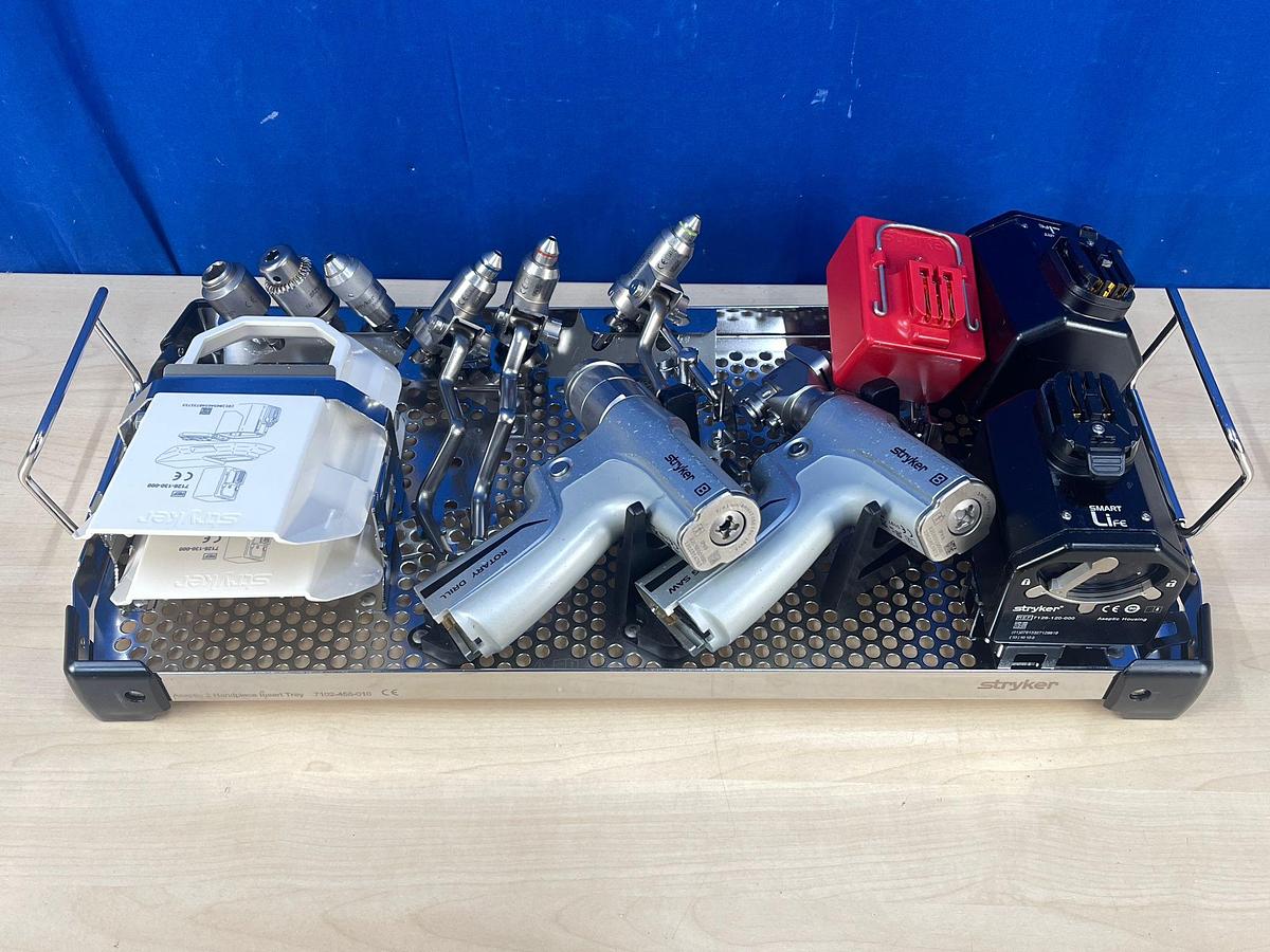 Used Stryker System 8 Sagittal Saw and Rotary Drill Surgical Instrument System