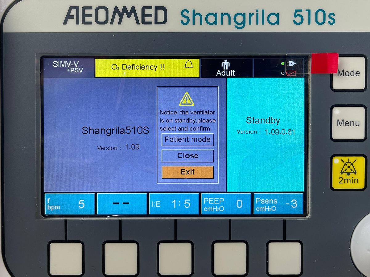 Aeonmed Shangrila 510s Ventilator YOM: 2020