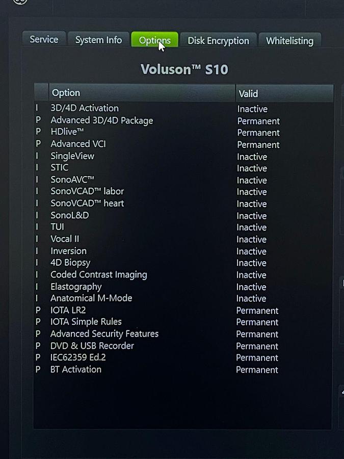 Used GE Voluson S10 Ultrasound YOM: 2018