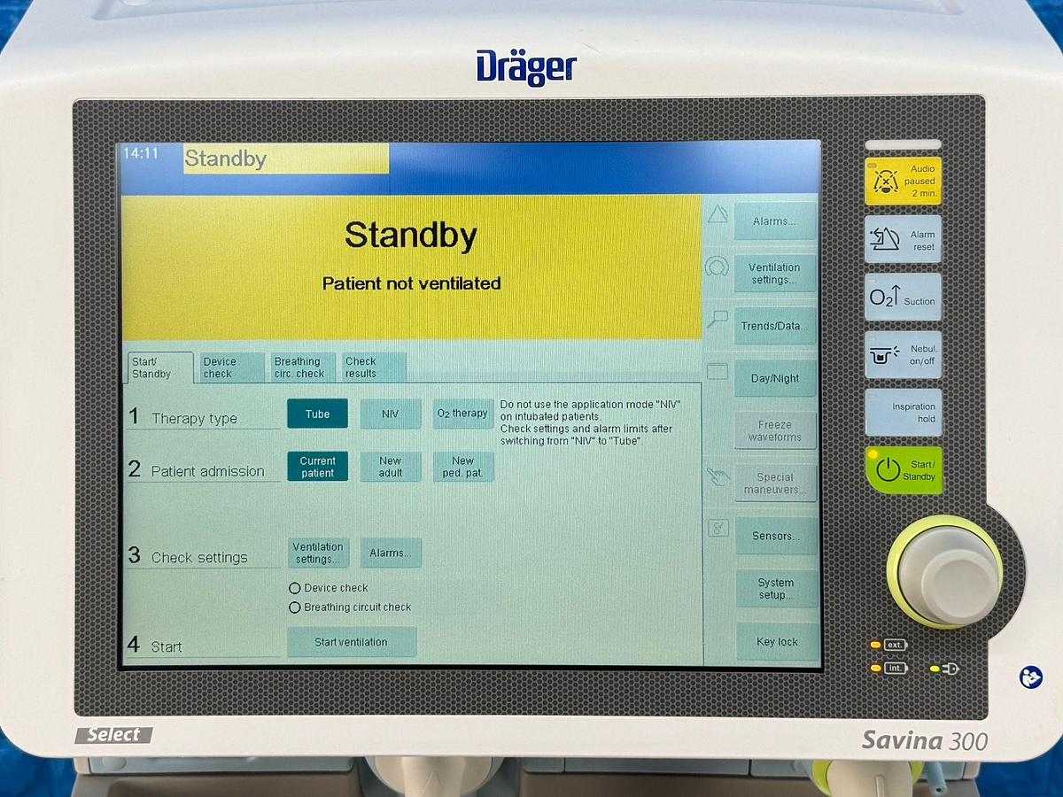 Used Dräger Savina 300 Ventilator Hours: 990 YOM: 2020