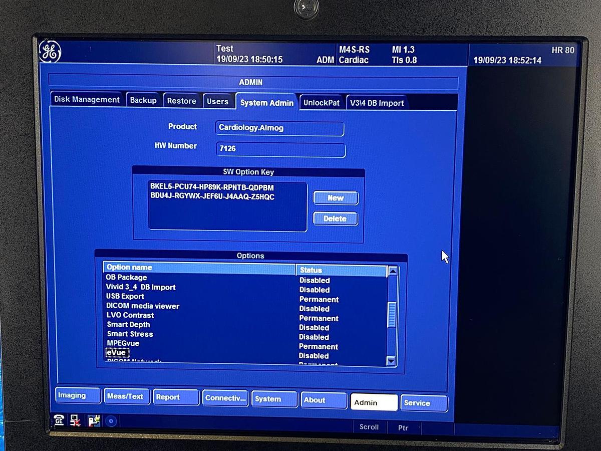 Used GE Vivid S6 Cardiovascular ultrasound system YOM: 2013