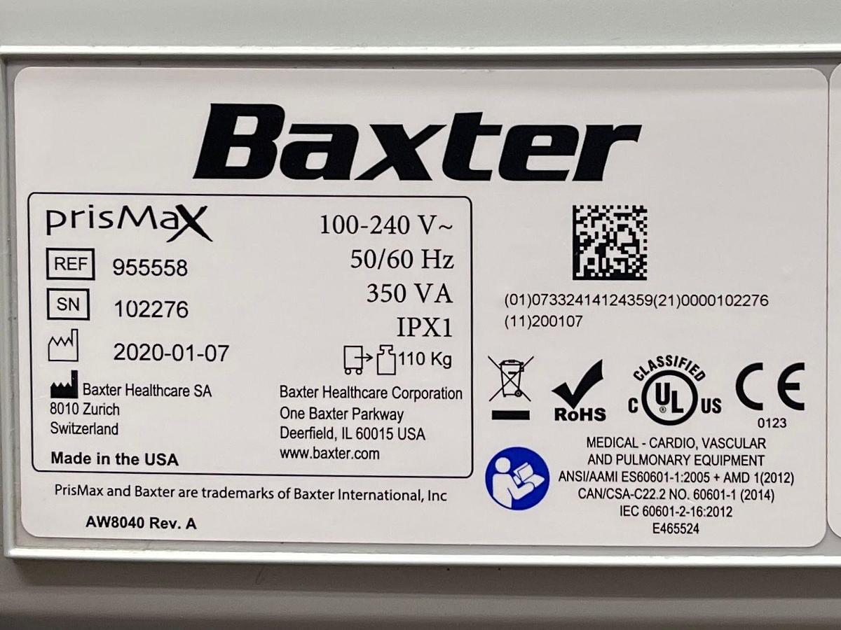 Used BAXTER PrisMax Dialysis Machine YOM: 2020