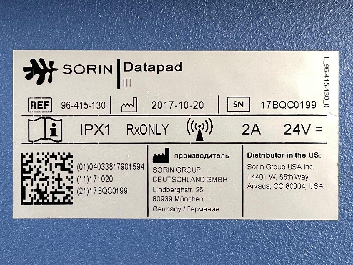 Used Liva Nova Datapad Monitor, Sorin Datapad Monitor