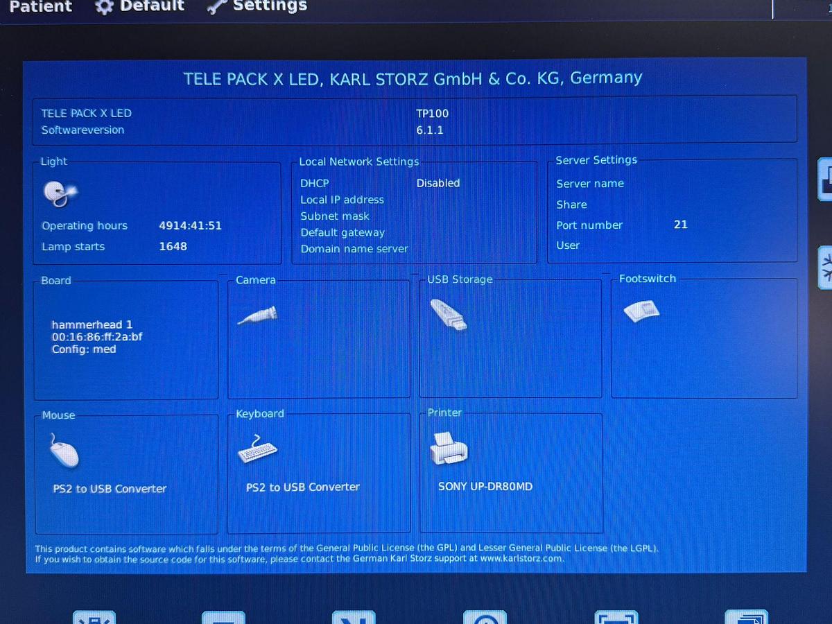 Used Karl Storz Tele Pack X LED TP 100  