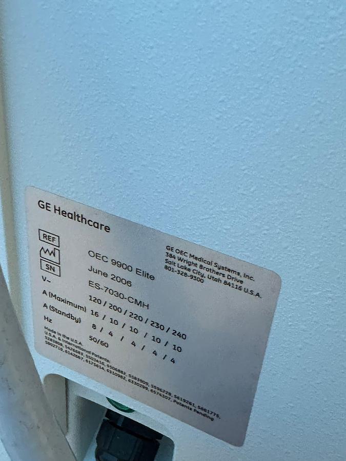 Used GE OEC 9900 Elite 2006