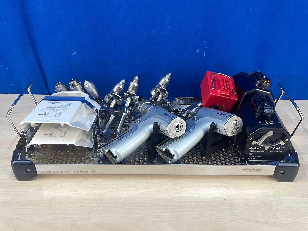 Used Stryker System 8 Sagittal Saw and Rotary Drill Surgical Instrument System