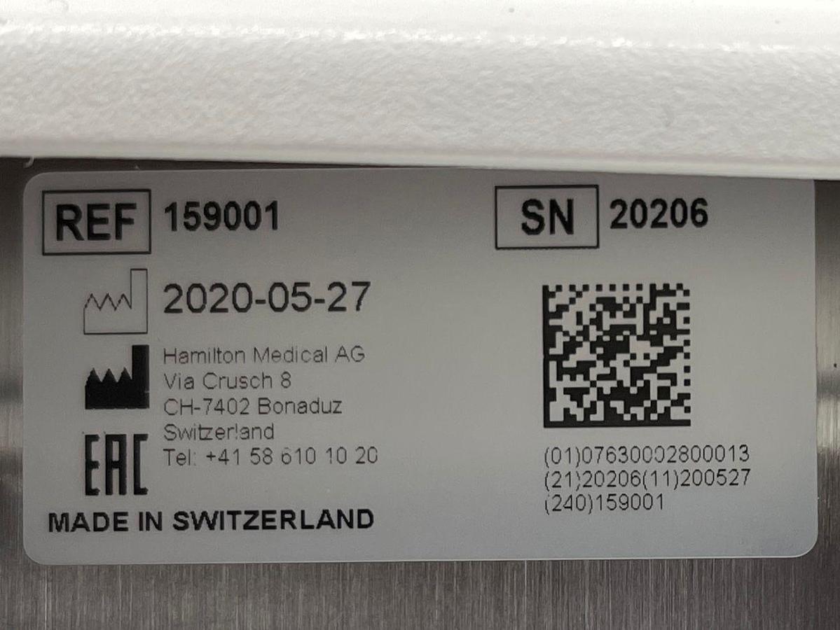 Used HAMILTON G5 Ventilator YOM: 2020