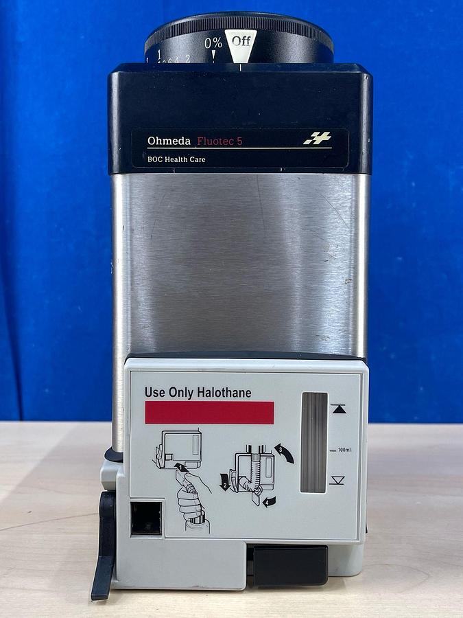Used GE DATEX-OHMEDA Datex Ohmeda Fluotec 5 halothane Vaporiser