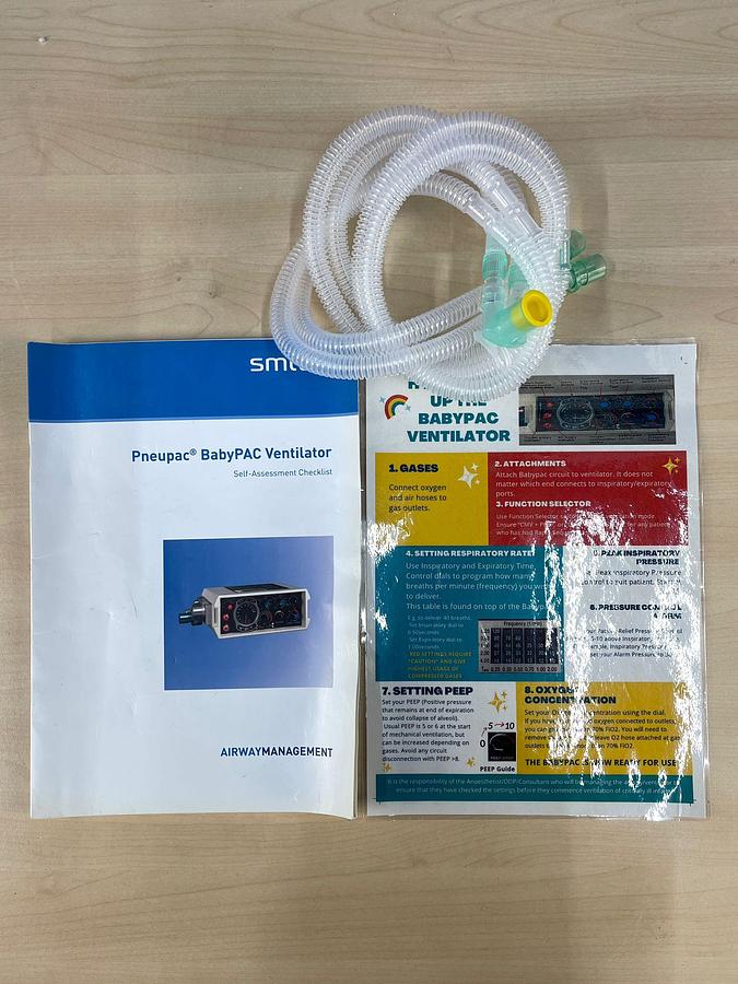 Used Smiths Pneupac Baby Pac 100 Ventilator.
