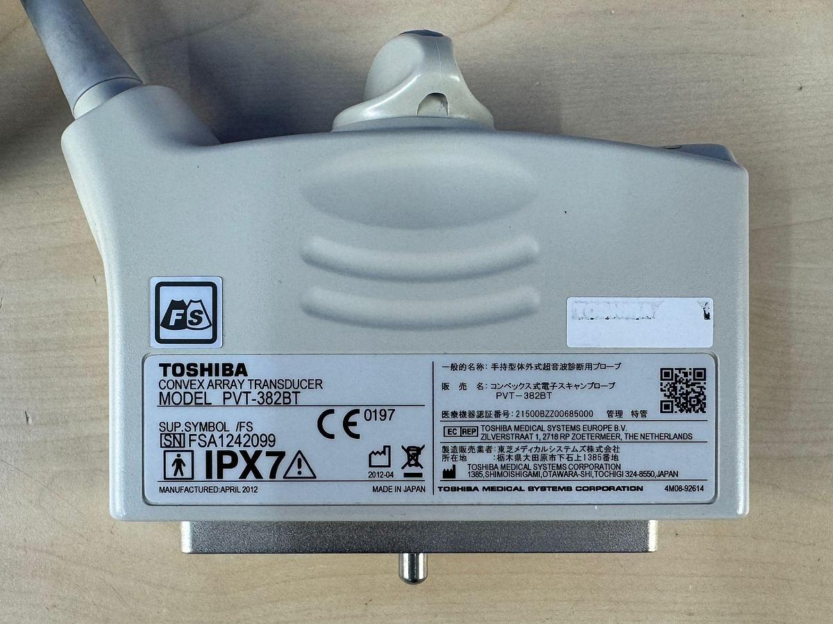 Used TOSHIBA Convex Array Transducer Probe Model: PVT-382BT YOM: 2012