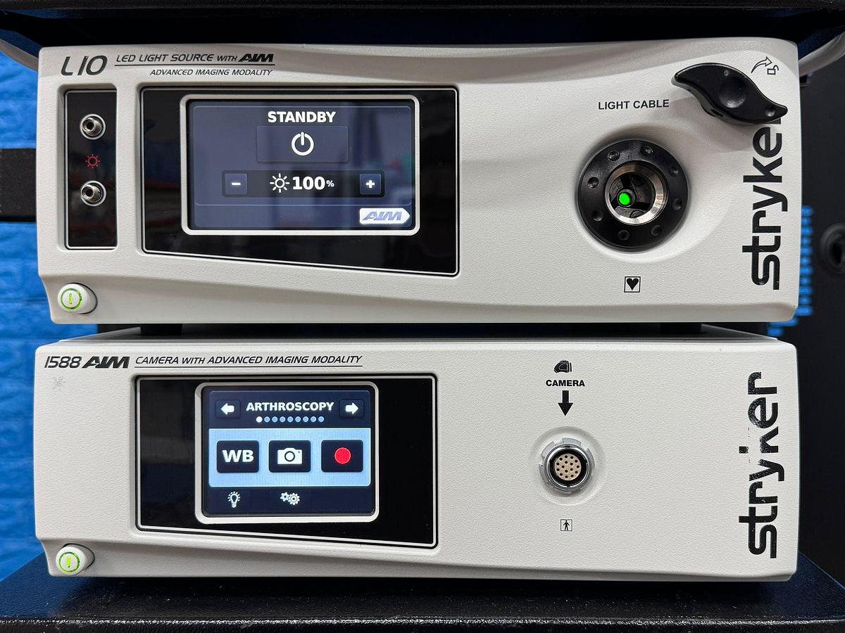 Used Stryker 1588 Processor  YOM: 2020  Stryker LIO LED Light Source With AIM YOM: 2018 Stryker 1588 Camera Head 