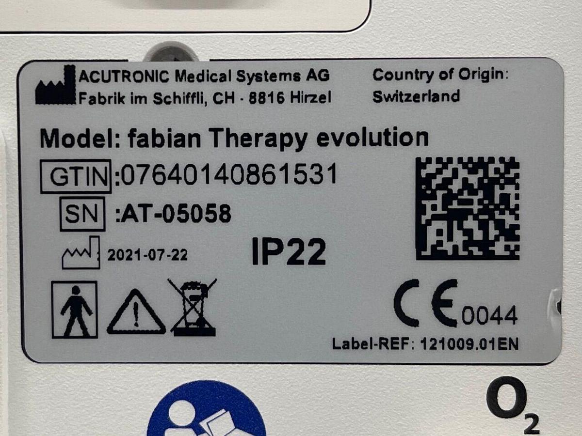 Used ACUTRONIC Fabian Therapy Evolution YOM
