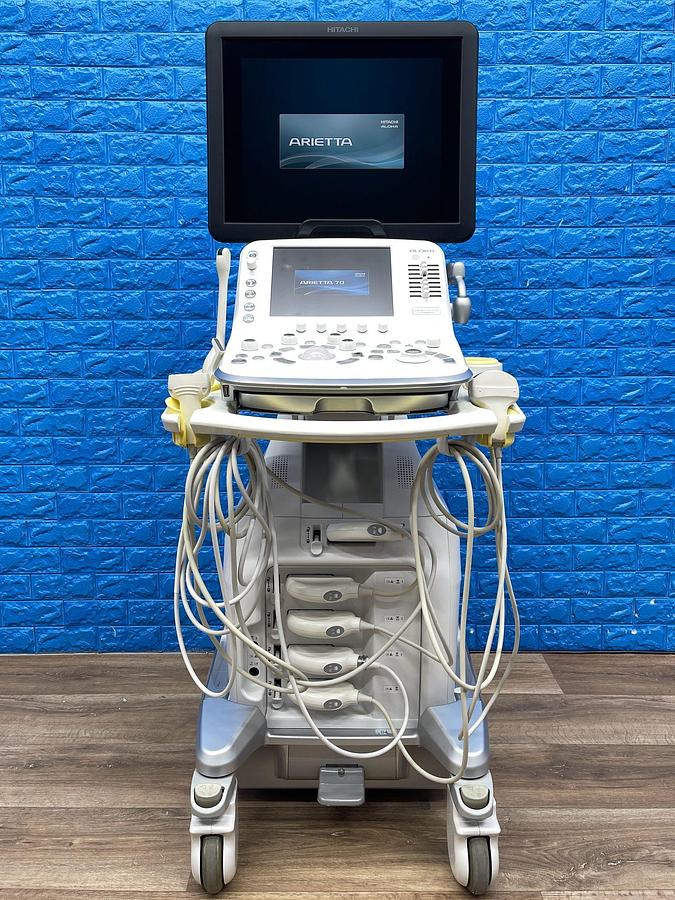 Used Hitachi Aloka Arietta V70 Ultrasound  YOM: 2016 With 5x Probes