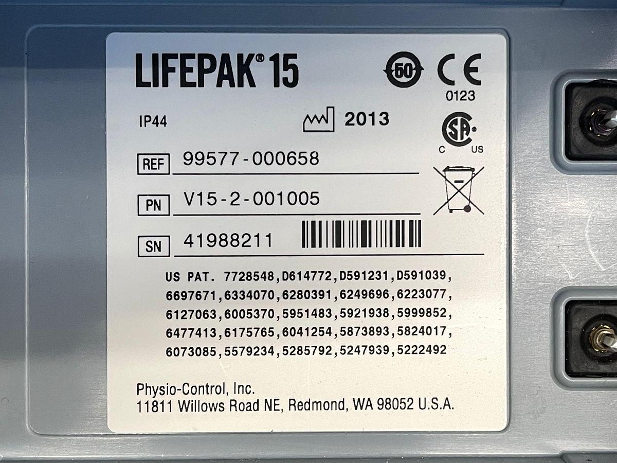 Used PHYSIO-CONTROL Lifepak 15 Defibrillator 6x 2018 2x 2013 V15-2 Defibrillator