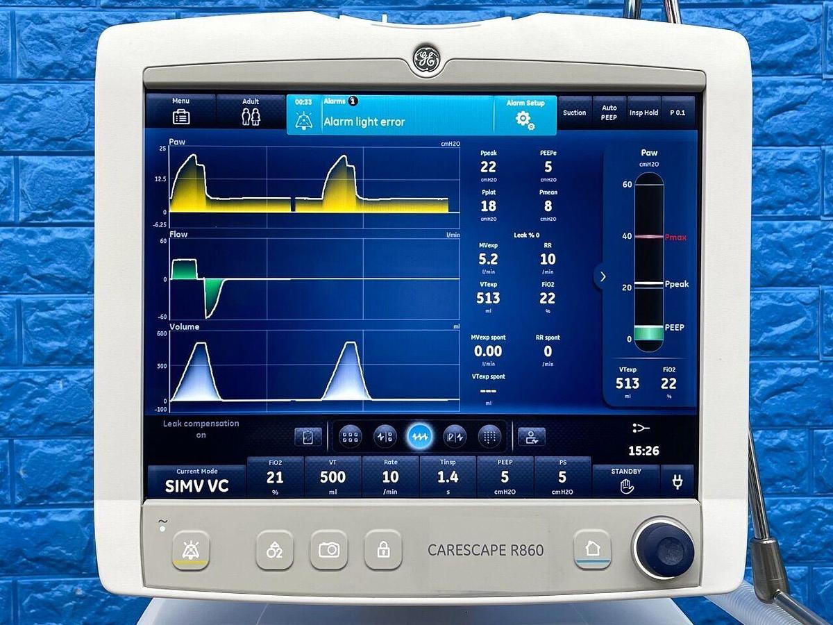 Used GE Carescape R-860 Ventilator YOM