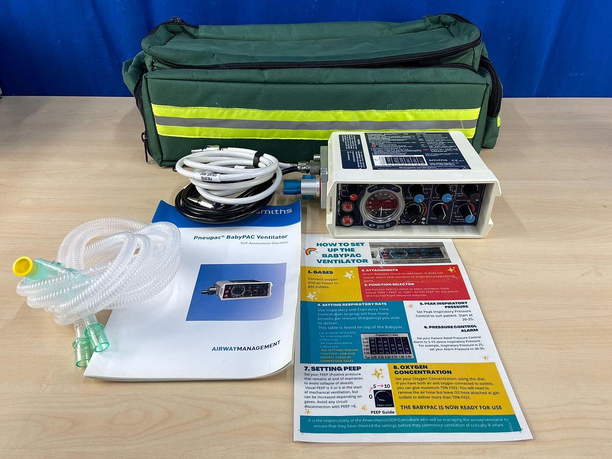 Used Smiths Pneupac Baby Pac 100 Ventilator.