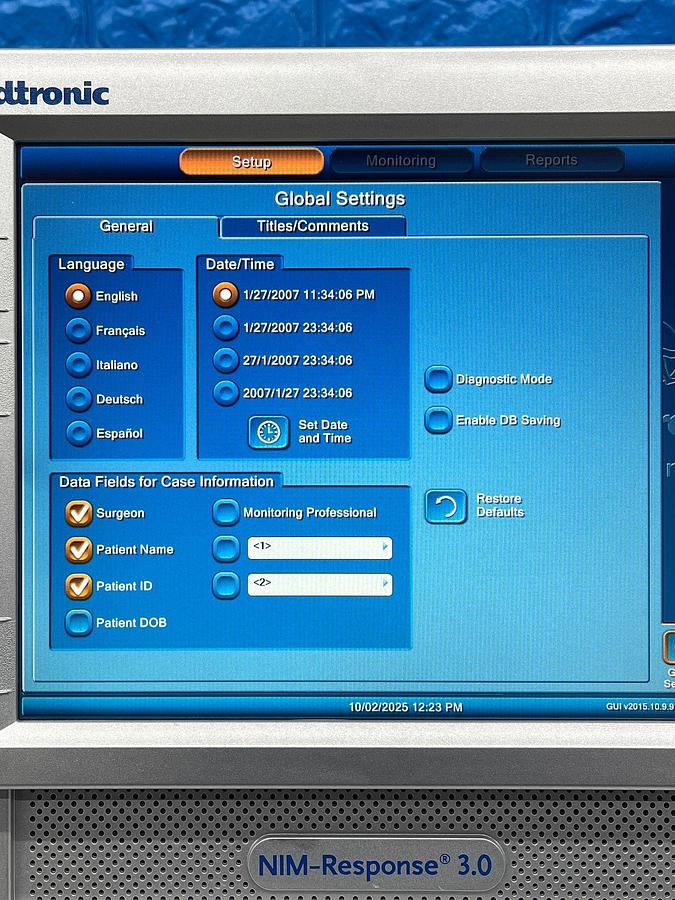 Used Medtronic NIM-Response 3.0 YOM: 2015