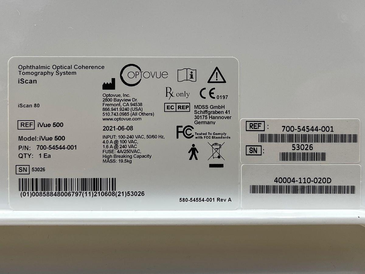 Used OPTOVUE IVUE 500 YOM: 2021 OCT