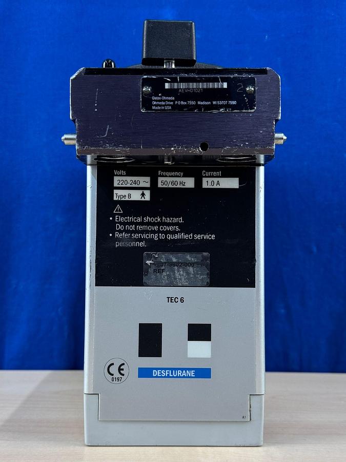 Used GE Datex-Ohmeda Tec 6 Desflurane