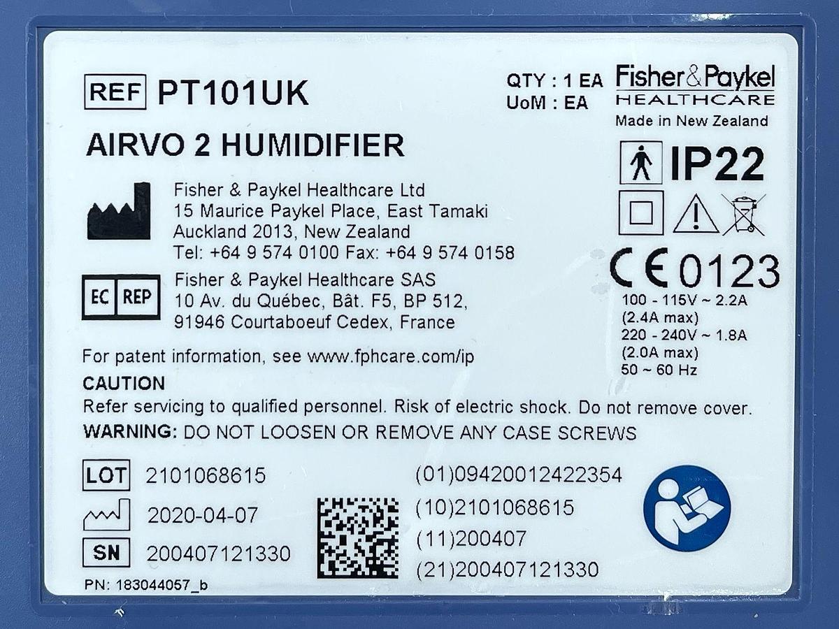 Used Fisher & Paykel Airvo 2, YOM: 2020