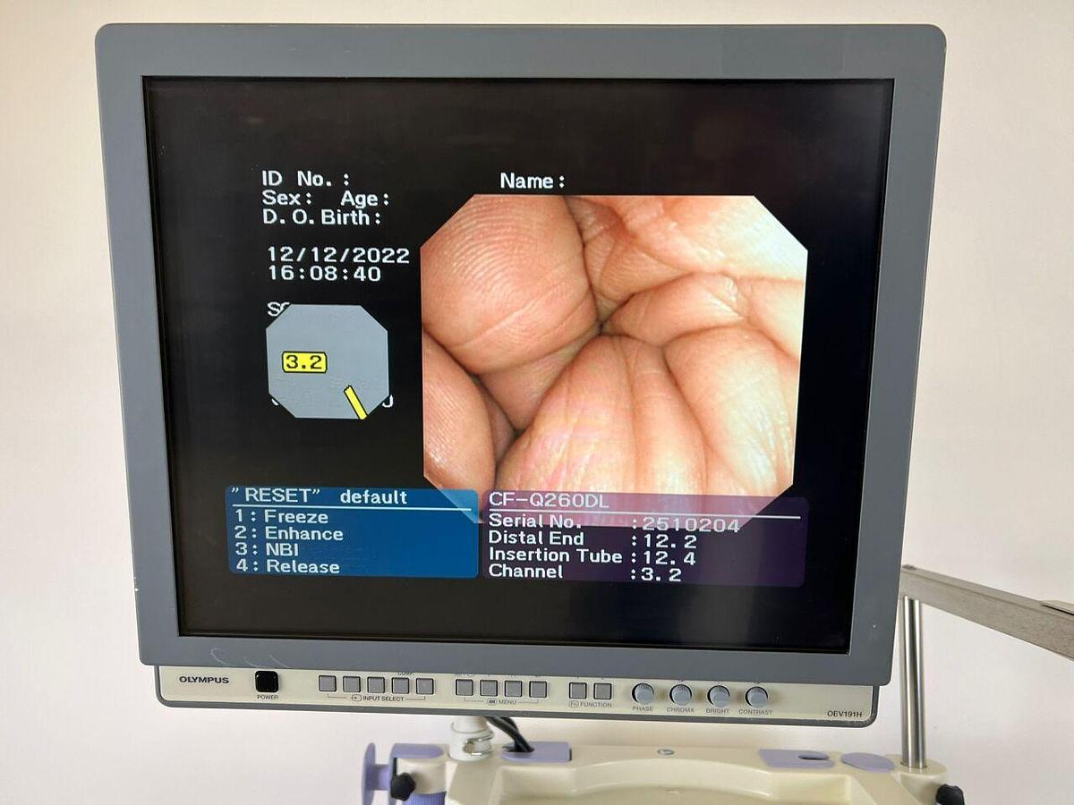 Used OLYMPUS CV-260SL complete Tower with GIF-H260 Gastro and CF-Q260DL Long Colonoscope Endoscope