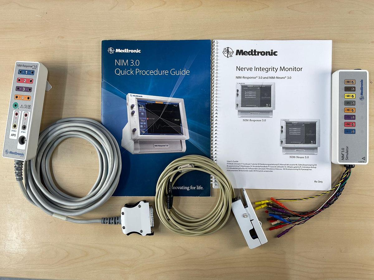 Used Medtronic NIM-Response 3.0 SN: 2NR3-2622 Includ Medtronic NIM-Response 3.0 REF: 8253200 Nim 3.0 Patient Simulator  REF: 8253600 Nim Muting Detector REF: 68L1204