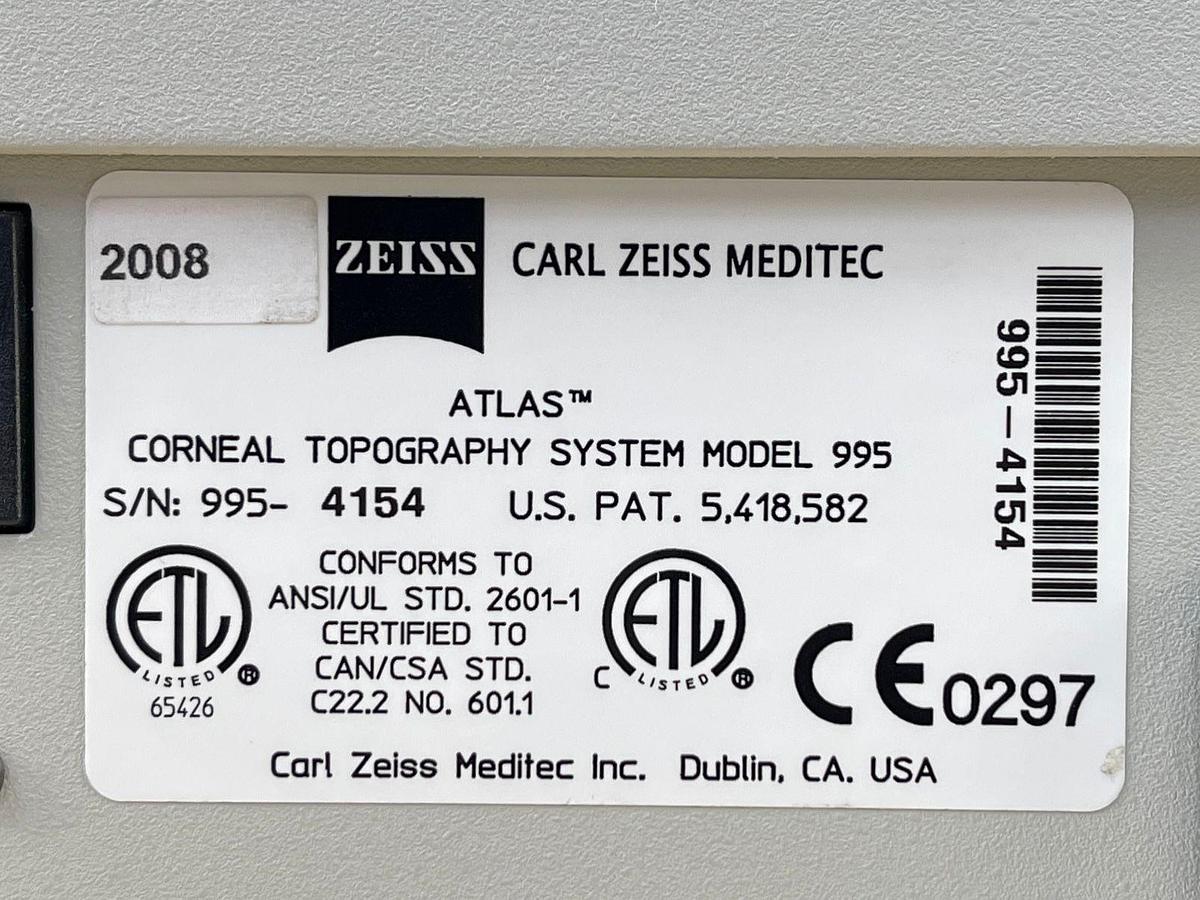 Used ZEISS CORNEAL TOPOGRAPHY SYSTEM Model: 995 YOM: 2008