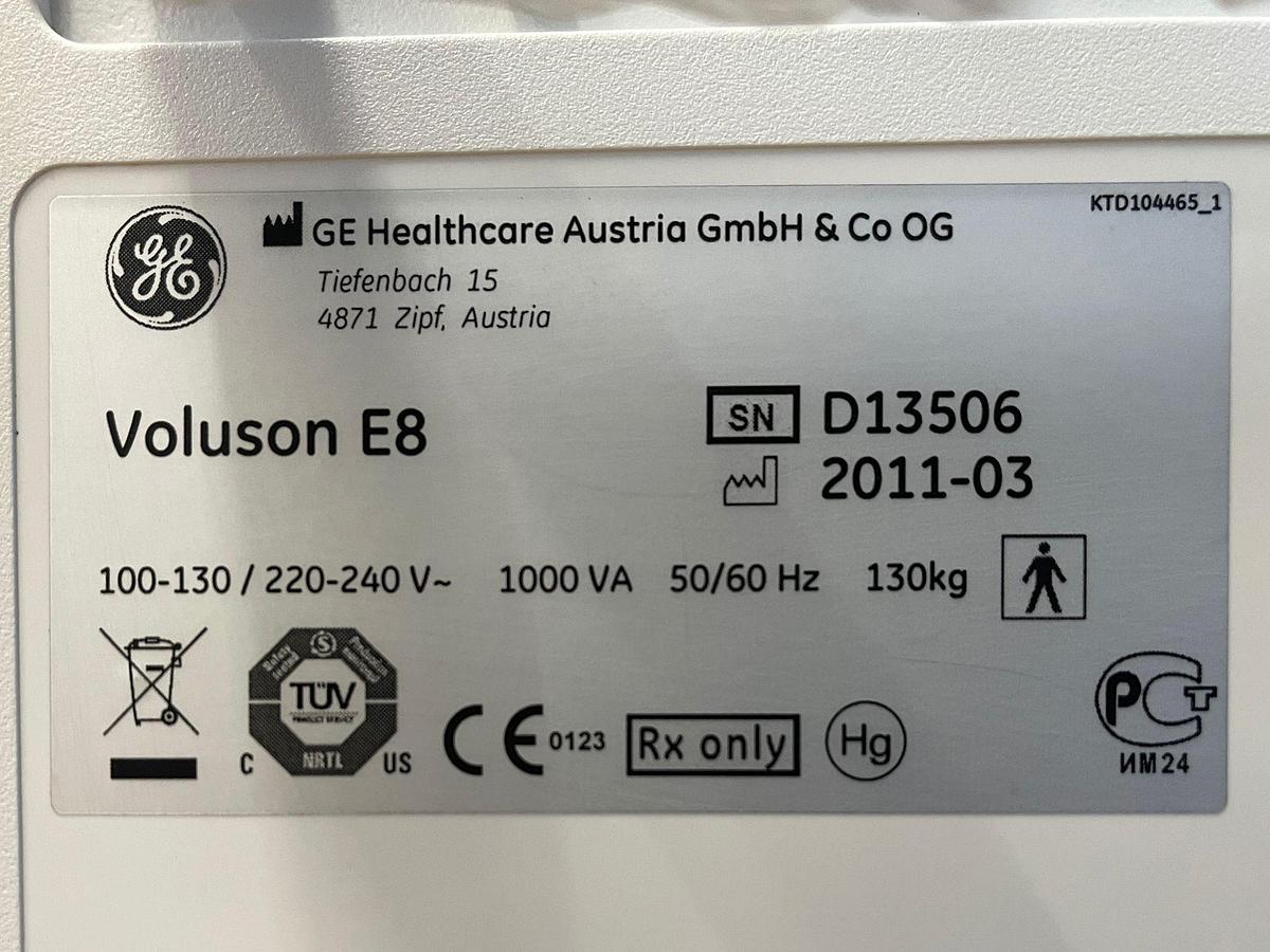 Used GE Voluson E8, YOM: 2011